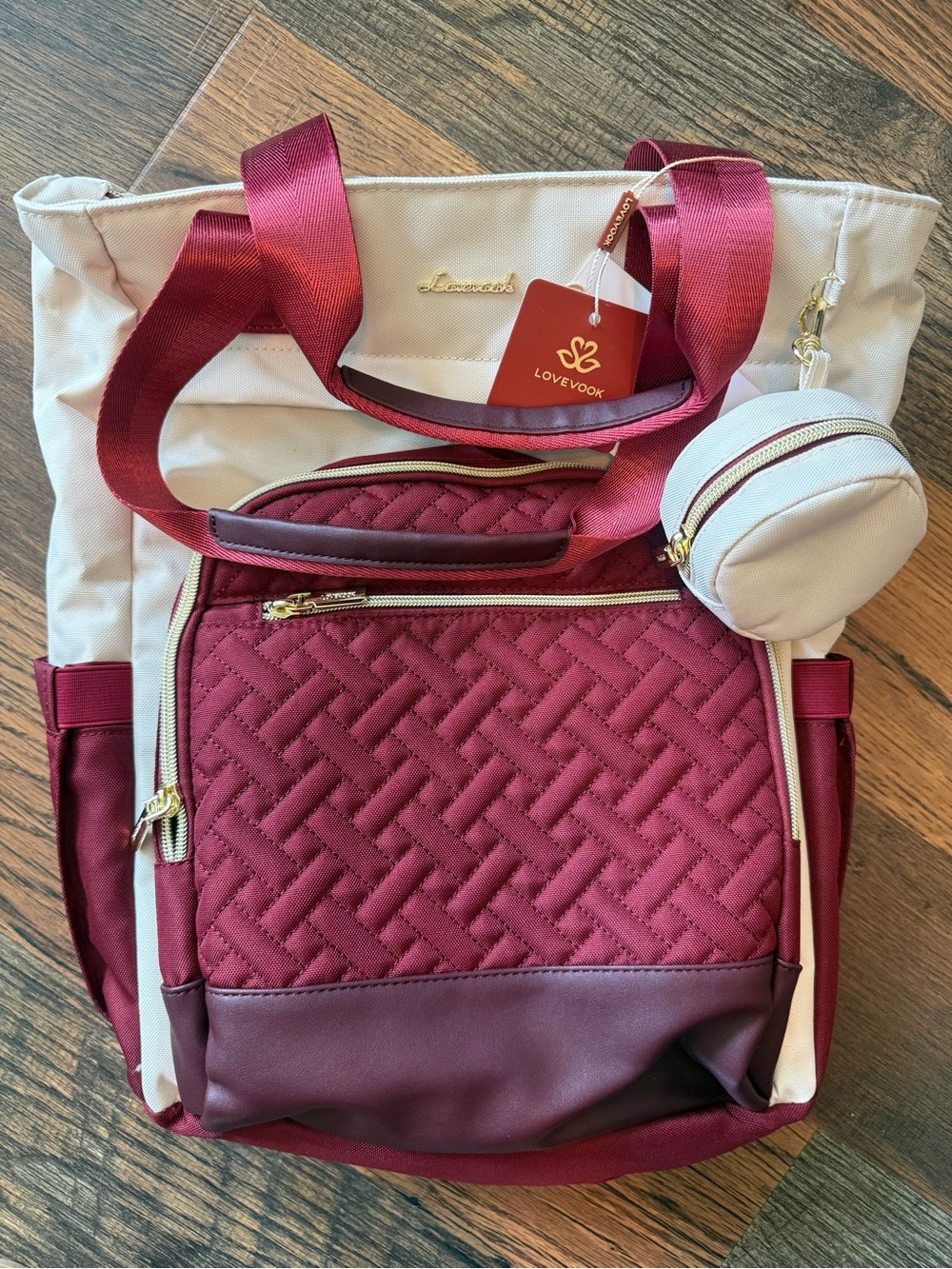 Lovevook Diaper Bag Backpack, Baby Travel Bag, For Baby/Toddler, Waterproof NWT!